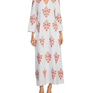 Tyler Boe maxi dress women's S white 100%cotton Lana floral boho hippie new $366